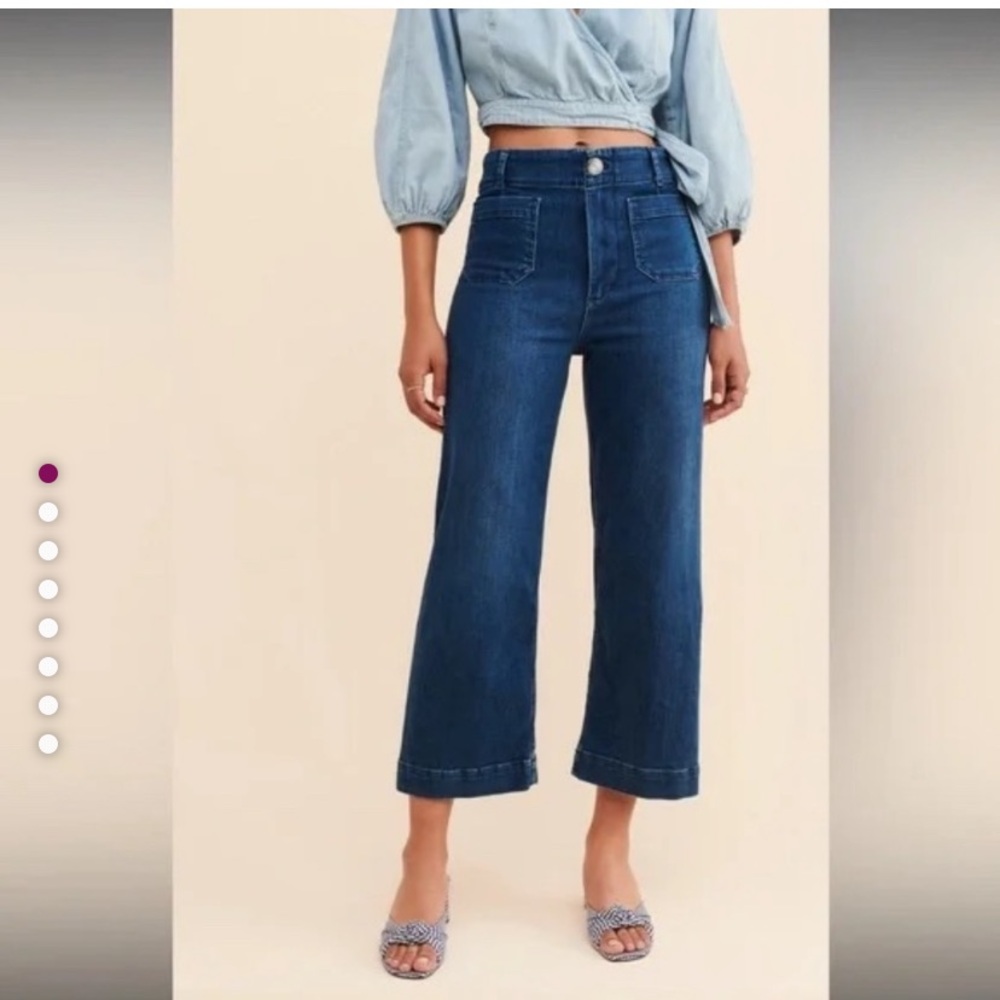 Anthropologie Blue Flare & Wide Leg Jeans